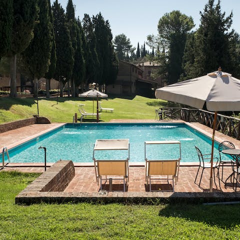 Enjoy a refreshing dip in the swimming pool