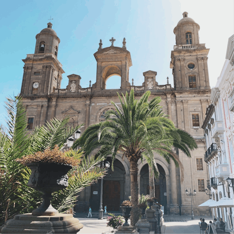 Drive twenty five minutes north to the city of Las Palmas de Gran Canaria