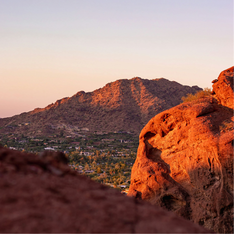 Stay in the Scottsdale area and explore its many hiking trails
