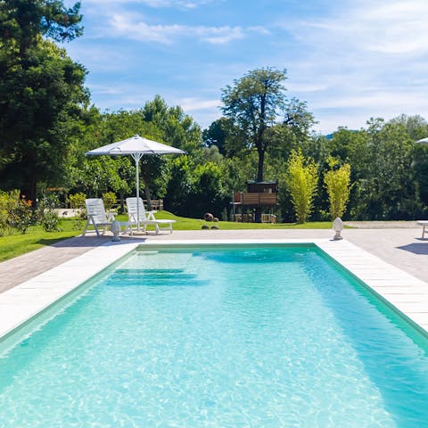 Take a dip in the swimming pool