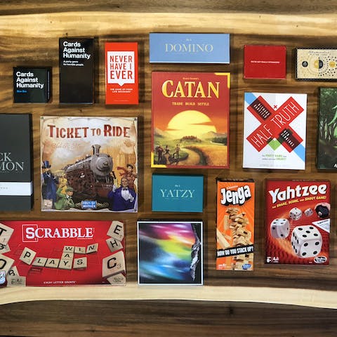 Play lots of family games with your fellow travellers