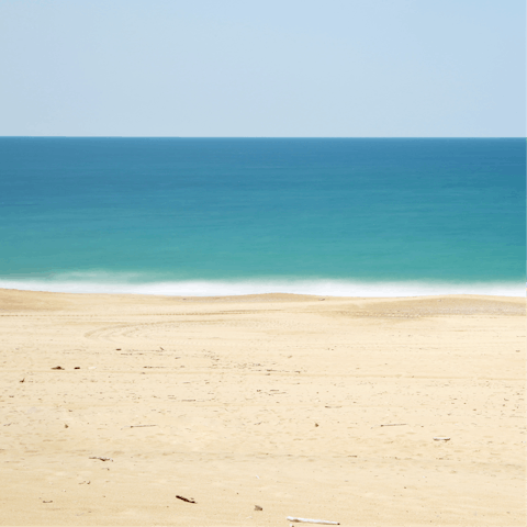 Soak up the sun in your private section of the nearby beach