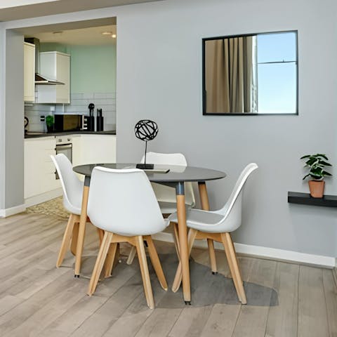 Gather around the dining table for meals