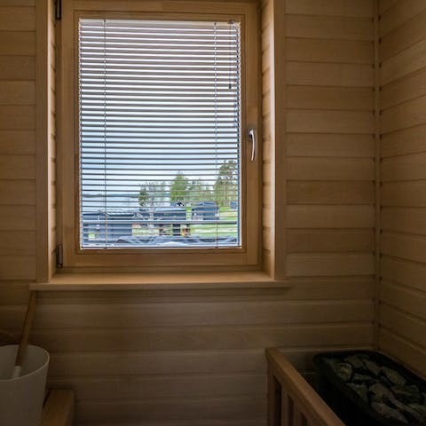 Treat yourself to a moment of indulgence in sauna
