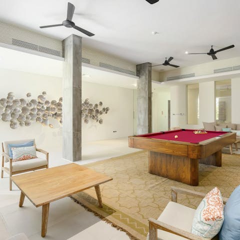 Get together for light-hearted fun in the games room