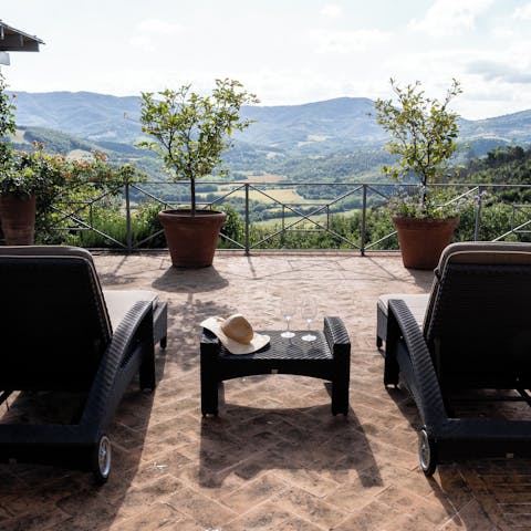 Find the perfect spot for sunset drinks on the terrace