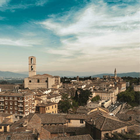 Wind your way through Perugia – a short drive away