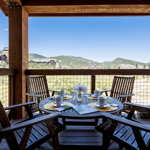 Tuck into an alfresco breakfast out on the terrace