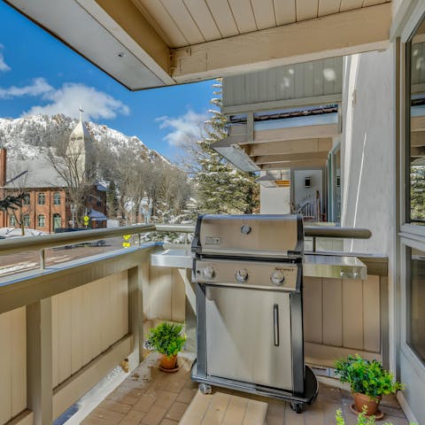 Fire up the grill and take in the mountain views