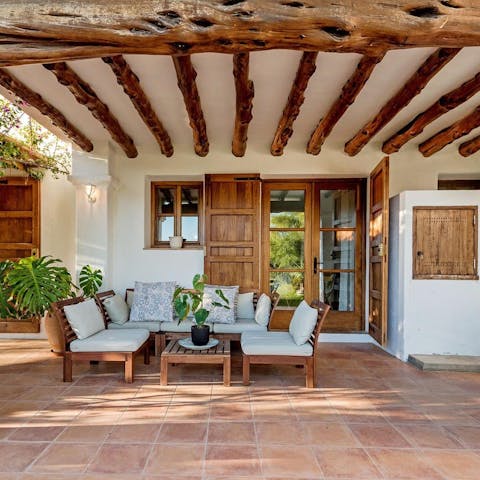 Enjoy your morning cuppa in the shade of the terrace