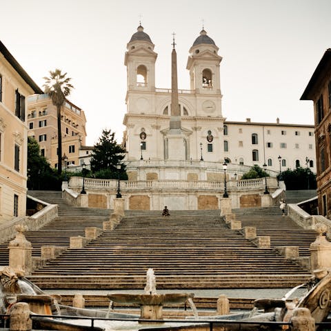 Walk just a few minutes to the Spanish Steps