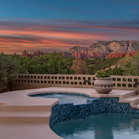 Admire the incredible sunset over the Arizona landscape