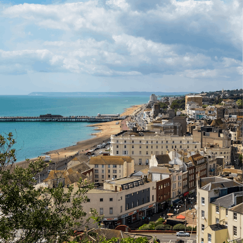 Stroll to St Leonards beach, just five minutes from your door
