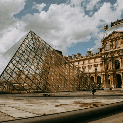 Be inspired while exploring the Louvre – a short walk away