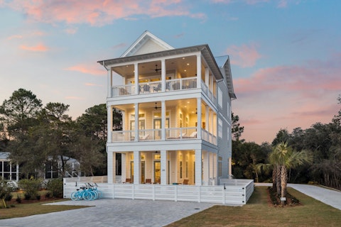 Catch the sunset from one of three wraparound porches