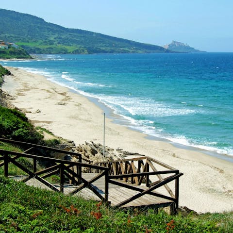 Take the short drive to the beautiful beaches of  Sardinia
