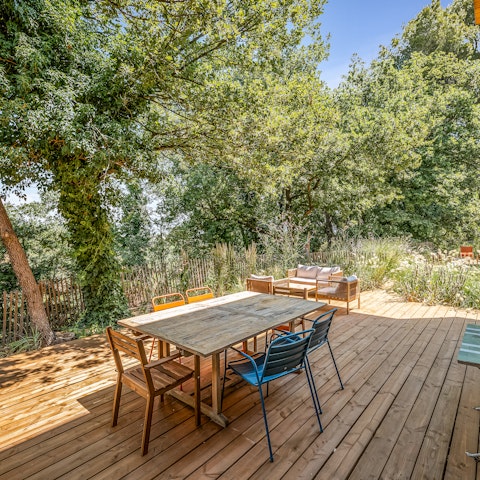 Gather for alfresco meals with a glass of local rosé