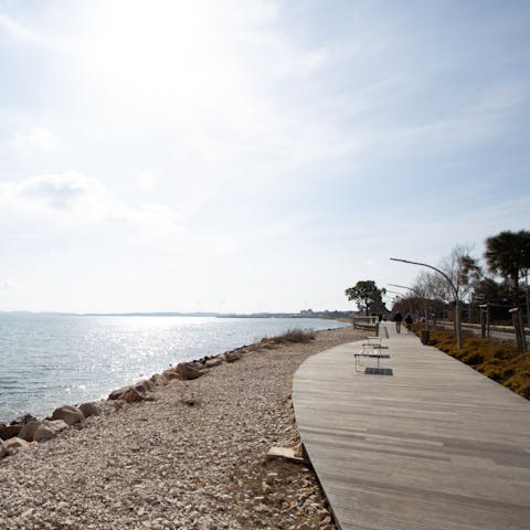 Enjoy leisurely seafront strolls and sunbathing in Hyères