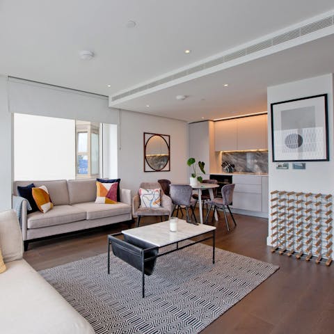 Make yourself at home amid the modern stylings of this apartment