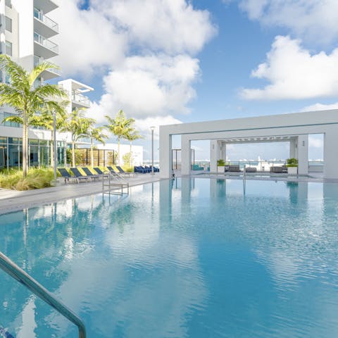 Switch off and relax with a cooling dip in the pool