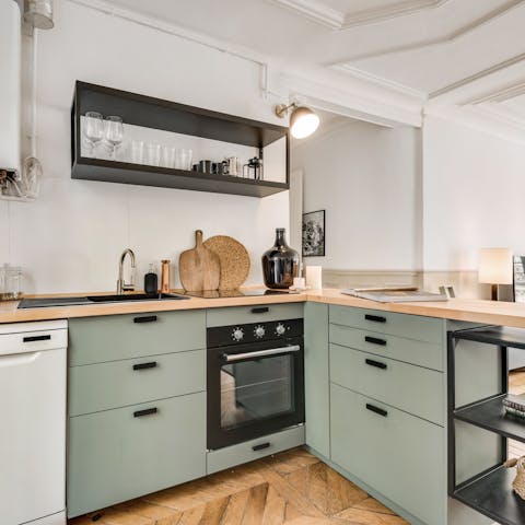Whip up croissants and coffee in the kitchen before a day's sightseeing