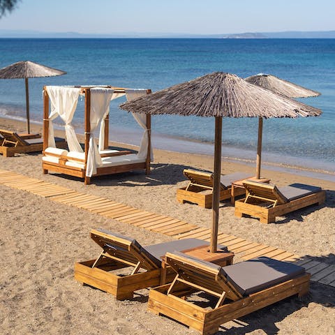 Wander down to the private beach and spend the day by the sea