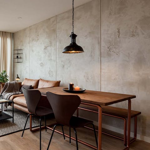 End the day with an intimate home-cooked dinner