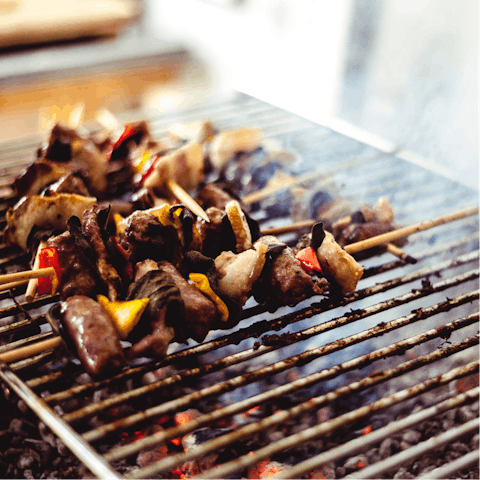 Fire up the home's barbecue for an alfresco feast