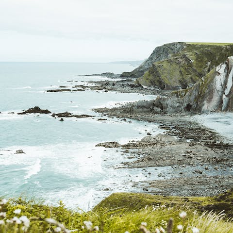 Walk along Bude's coastline
