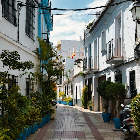Explore the Old Town of Marbella – just fifteen-minutes away