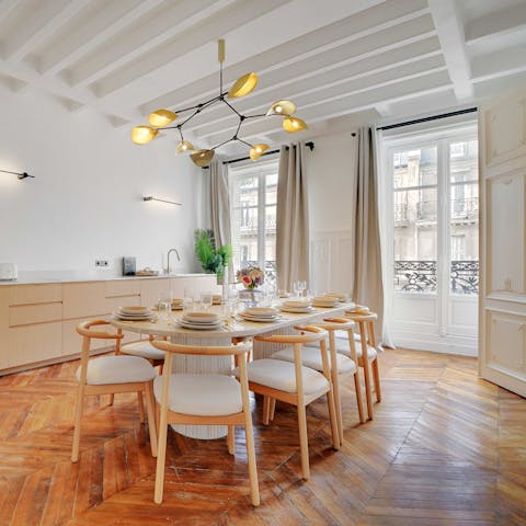 Feast on moules frites in the elegant dining space