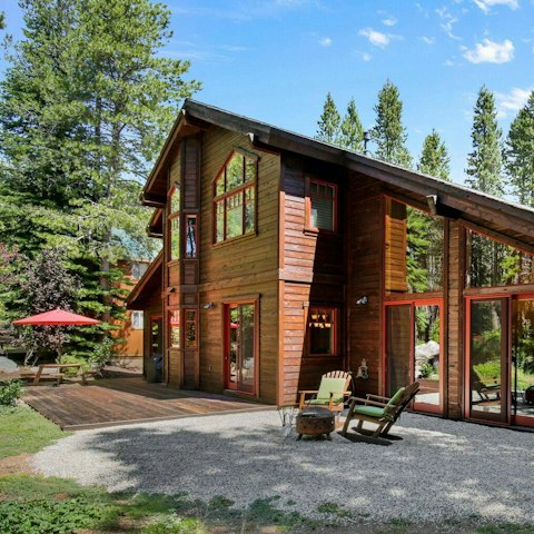 Bask in the fresh air and forest views