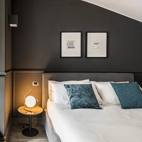 Come home after a long day on your feet and snuggle up in the comfortable bed