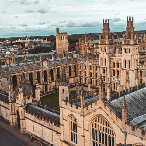 Spend a day exploring the historic streets of Oxford – a short drive away