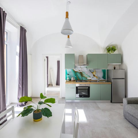 Relax in one of two light-filled main living areas