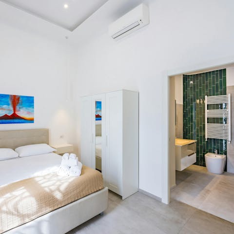 Retreat to one of the comfortable bedrooms after a day of exploring