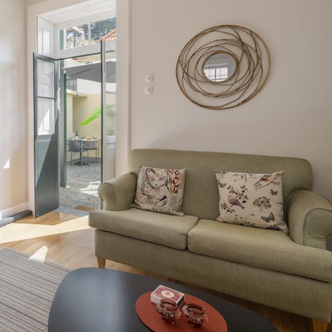 Fall back onto the sofa after a busy day spent adventuring around the island