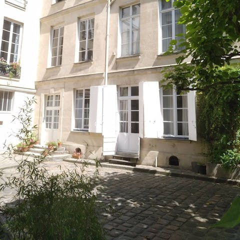Have some fresh air in the verdant courtyard