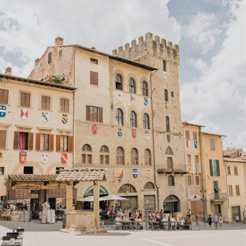 Spend the day in historic Arezzo, thirty minutes away
