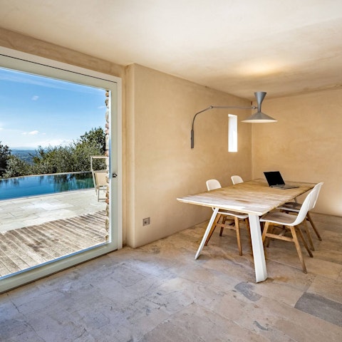 Get some work done in the pool house
