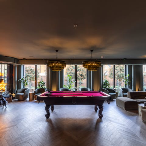 Enjoy light hearted fun in the shared games room