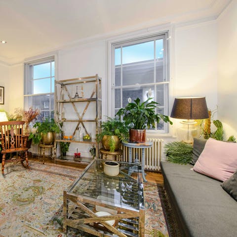 Unwind in this cosy, plant-filled abode