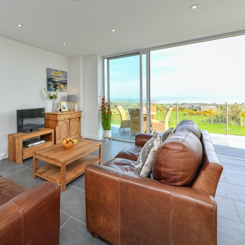 Slide open the glass doors in the main lounge and let the sea air in