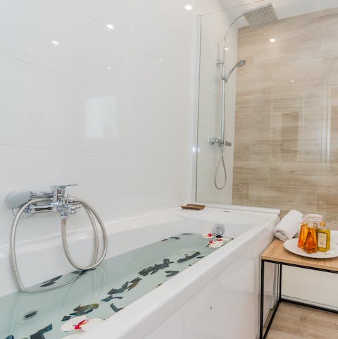 Treat yourself to a bath and soak every last ounce of stress away