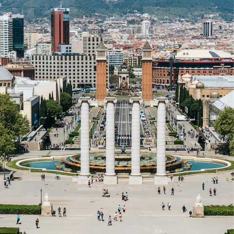 Take the eighteen-minute metro ride straight to the Plaza España