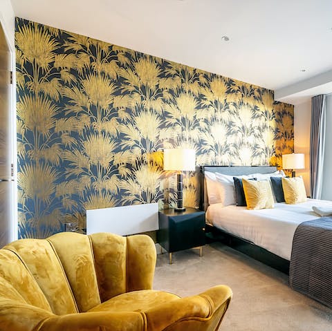 Bank a peaceful night's sleep in style, only king-sized beds will do here