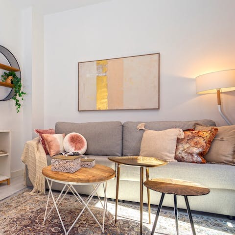 Relax and unwind in the comfy and stylish living area