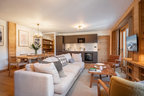 Curl up on the sofa after a long day on the slopes