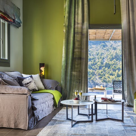 Spend lazy days lounging in the plush living room