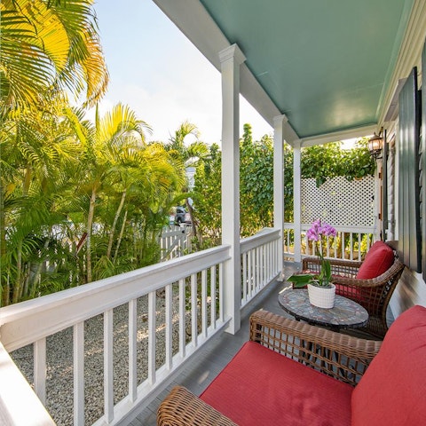 Sit back and relax with a cup of Joe on your peaceful porch